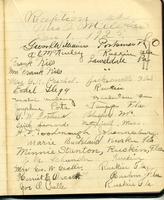 1925 New Years Eve Reception Book