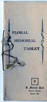 Floral Memorial Tablet Adaline D Miller 1936